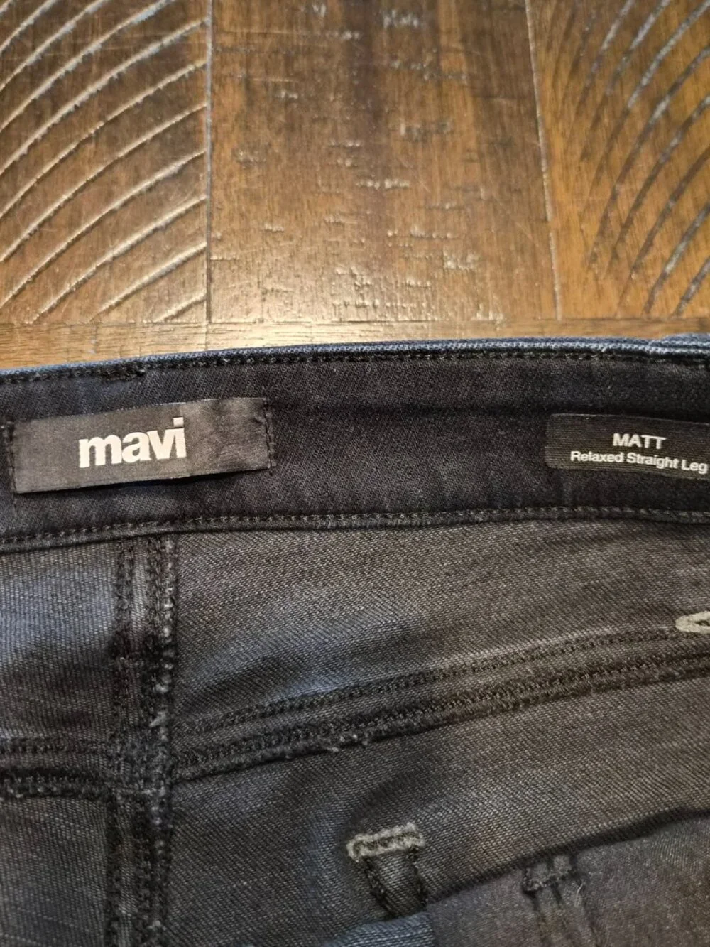 Mavi Jeans Matt Relaxed Straight Leg Dark Wash Blue Denim Mens Size 38x34 G596